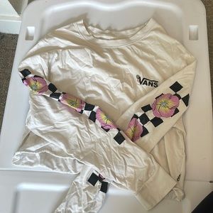 Medium White Vans croptop